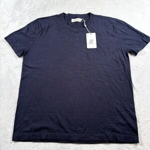 Collars & Co T Shirt Mens 2XL Navy Blue Knit Cotton Crew Neck Streeetwear Casual